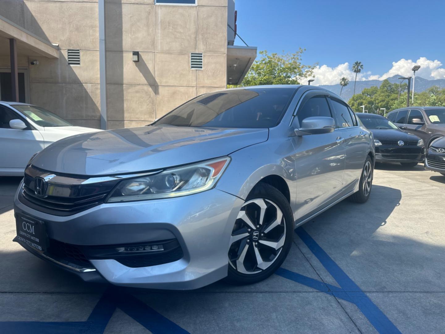 2017 Silver /Gray Honda Accord EX-L Sedan V6 6-Spd AT (1HGCR3F86HA) with an 3.5L V6 SOHC 24V engine, 6A transmission, located at 30 S. Berkeley Avenue, Pasadena, CA, 91107, (626) 248-7567, 34.145447, -118.109398 - Photo#0