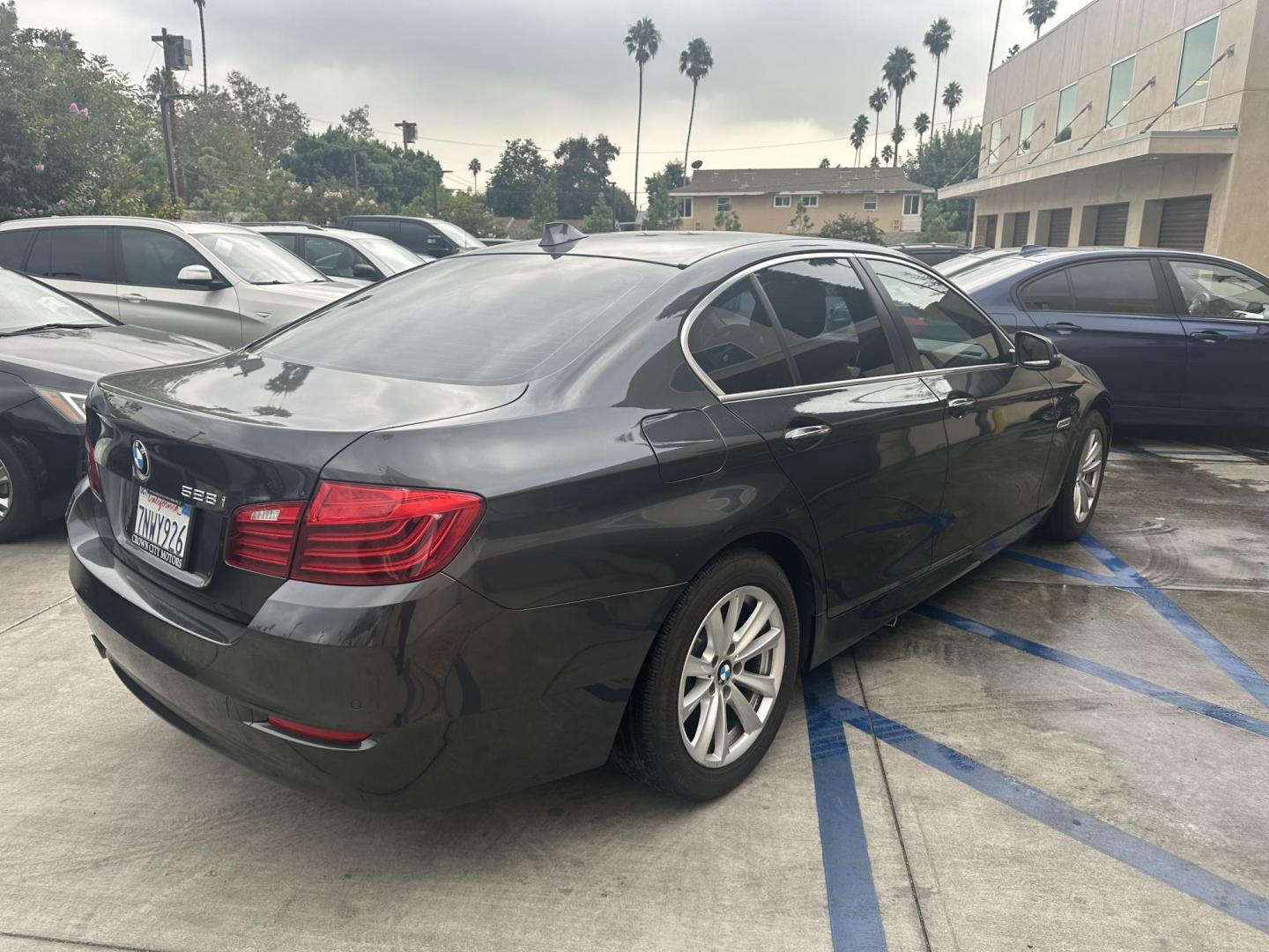 2015 Space Gray Metallic /Black BMW 5-Series Leather (WBA5A5C50FD) with an 2.0 engine, Automatic transmission, located at 30 S. Berkeley Avenue, Pasadena, CA, 91107, (626) 248-7567, 34.145447, -118.109398 - Photo#3