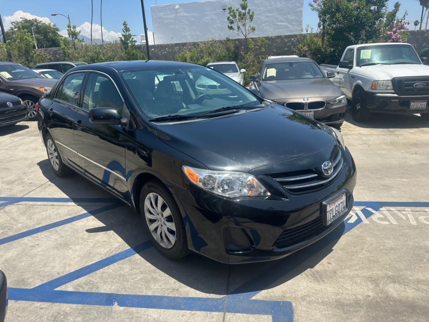 2013 Black /Black Toyota Corolla LE 4-Speed AT (5YFBU4EE0DP) with an 1.8L L4 DOHC 16V engine, 4-Speed Automatic transmission, located at 30 S. Berkeley Avenue, Pasadena, CA, 91107, (626) 248-7567, 34.145447, -118.109398 - Photo#7