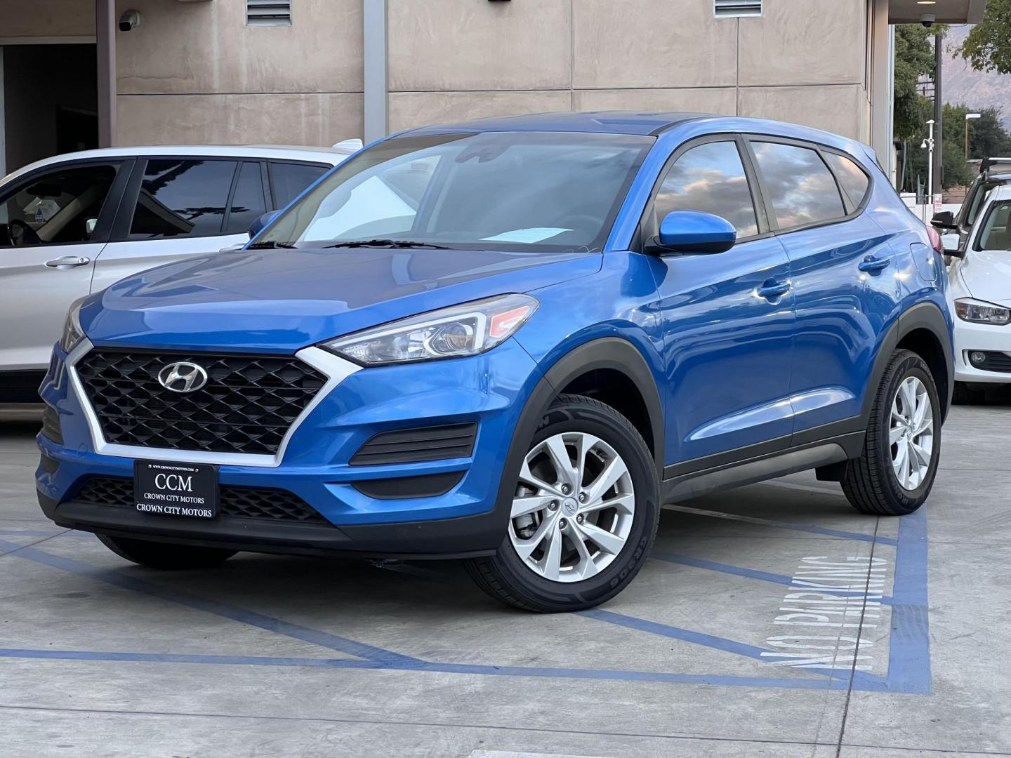 2019 Aqua Blue /Black Hyundai Tucson SE (KM8J23A48KU) with an 2.0L L4 DOHC 16V engine, 6A transmission, located at 30 S. Berkeley Avenue, Pasadena, CA, 91107, (626) 248-7567, 34.145447, -118.109398 - Looking for a reliable, stylish SUV? The 2019 Hyundai Tucson SE is an excellent choice for Los Angeles and Pasadena drivers, especially if you're seeking flexible financing options. This compact SUV offers a sleek design, spacious interior, and advanced safety features, making it perfect for both ci - Photo#0