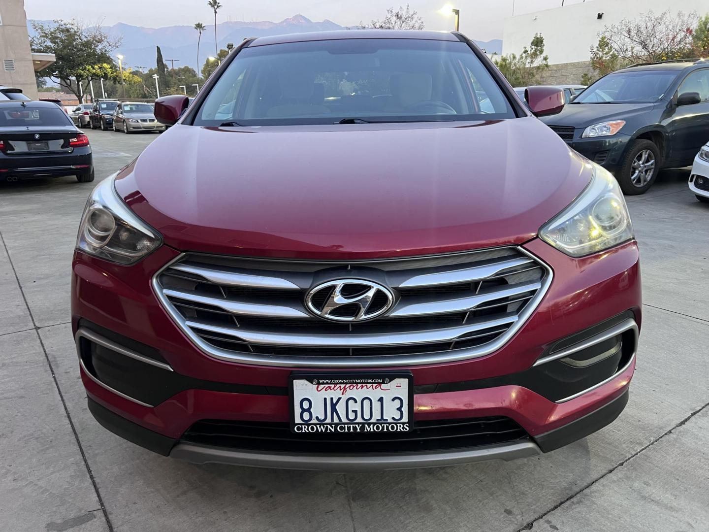 2018 Ruby Red /Black Hyundai Santa Fe Sport 2.4 AWD (5XYZTDLB2JG) with an 2.4L L4 DOHC 16V engine, 6A transmission, located at 30 S. Berkeley Avenue, Pasadena, CA, 91107, (626) 248-7567, 34.145447, -118.109398 - Photo#8