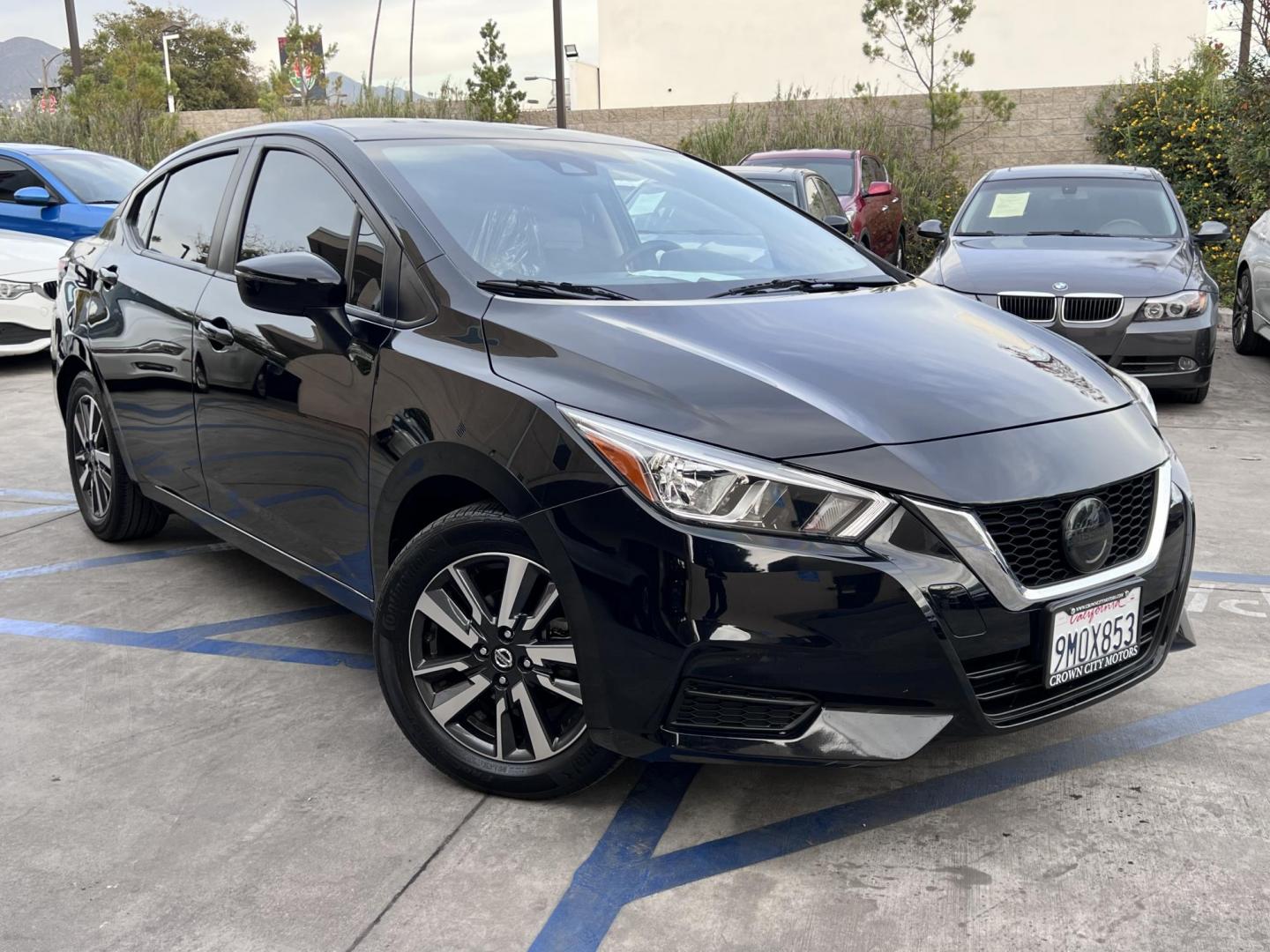 2021 Black /Black Nissan Versa SV (3N1CN8EV0ML) with an 1.6L L4 DOHC 16V engine, CVT transmission, located at 30 S. Berkeley Avenue, Pasadena, CA, 91107, (626) 248-7567, 34.145447, -118.109398 - 021 Nissan Versa SV: The Perfect Blend of Style, Efficiency, and Affordability If you’re searching for a reliable, fuel-efficient, and stylish compact sedan, the 2021 Nissan Versa SV checks all the boxes. This vehicle offers a modern design, advanced technology features, and an impressive perform - Photo#1