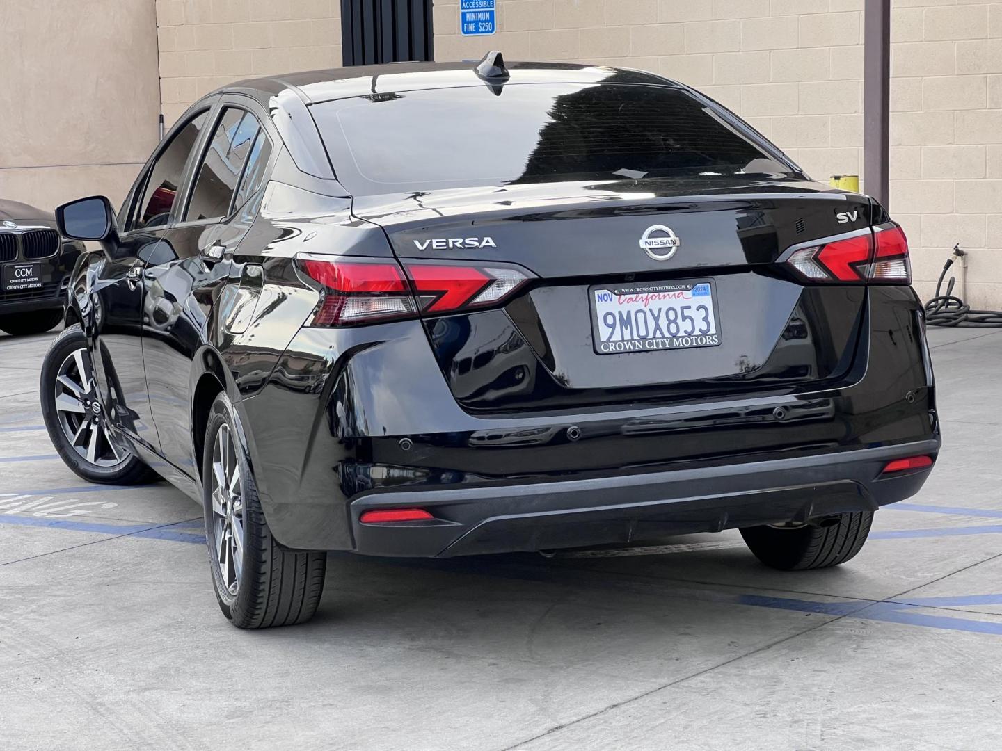 2021 Black /Black Nissan Versa SV (3N1CN8EV0ML) with an 1.6L L4 DOHC 16V engine, CVT transmission, located at 30 S. Berkeley Avenue, Pasadena, CA, 91107, (626) 248-7567, 34.145447, -118.109398 - 021 Nissan Versa SV: The Perfect Blend of Style, Efficiency, and Affordability If you’re searching for a reliable, fuel-efficient, and stylish compact sedan, the 2021 Nissan Versa SV checks all the boxes. This vehicle offers a modern design, advanced technology features, and an impressive perform - Photo#2